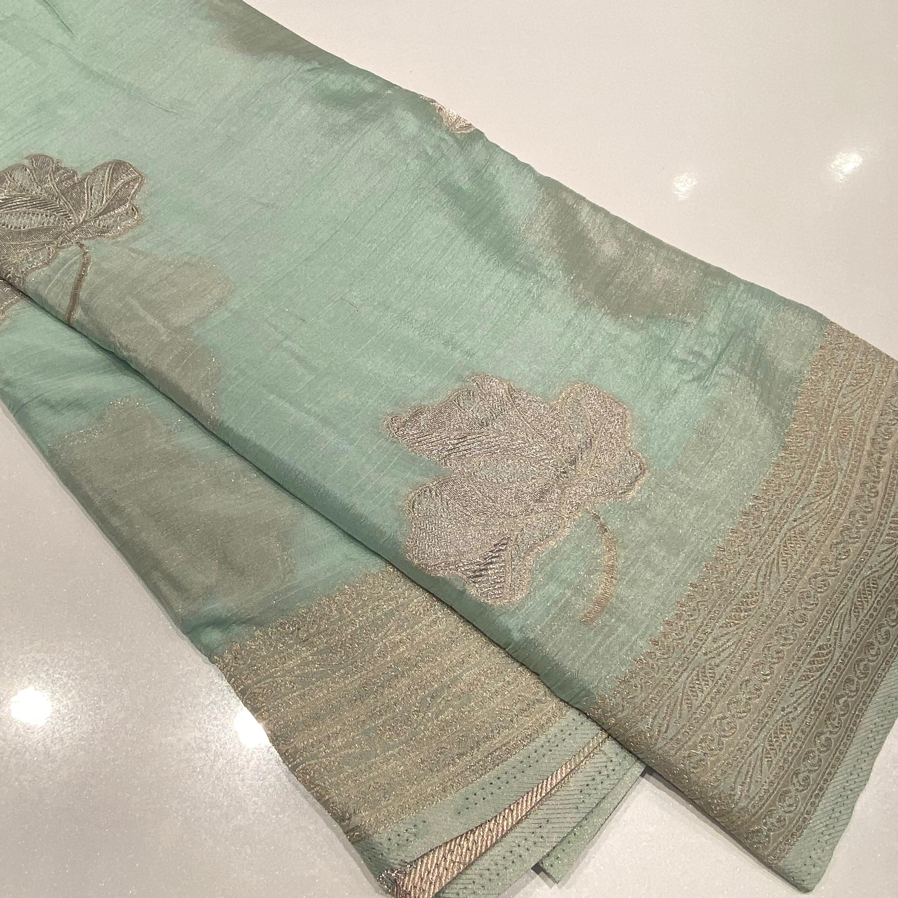 Wrinkle Chiffon Banarasi Saree
