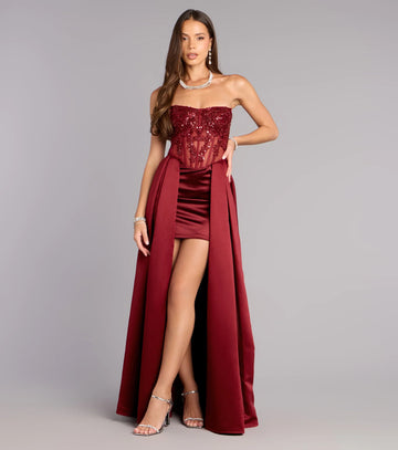 Miley Satin High Low A-Line Formal Dress