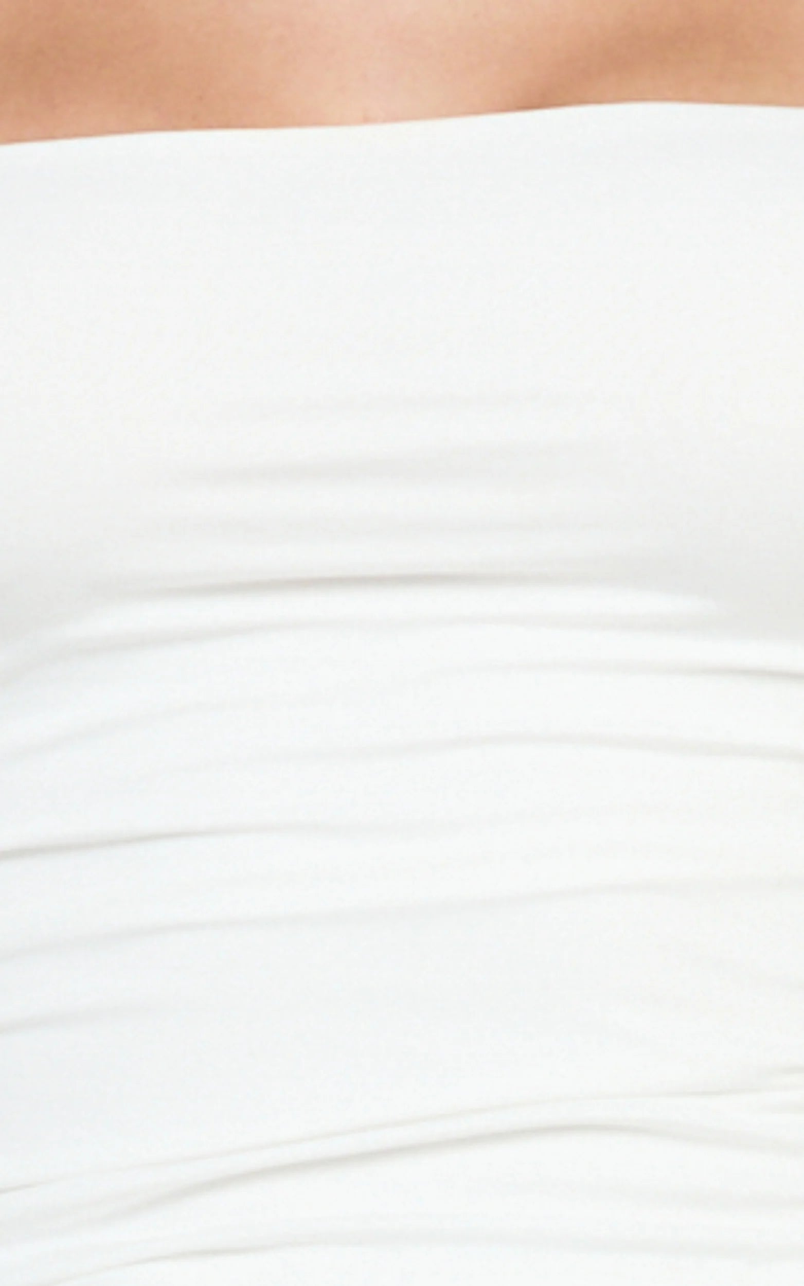 Seraphina Top - Square Neck Gathered Waist Top in Off White