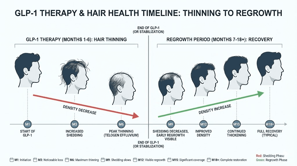 GLP-1 hair loss: why it happens, what the research shows, and how to protect your hair