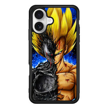 Venom X Vegeta Fusion iPhone 16 Plus Case | Durable Protective Rubber Cover
