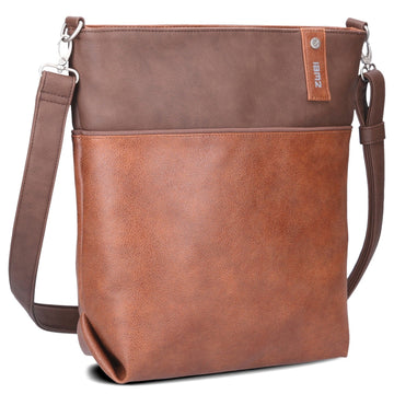 zwei Jana J12 - Schultertasche 33 cm (cognac)
