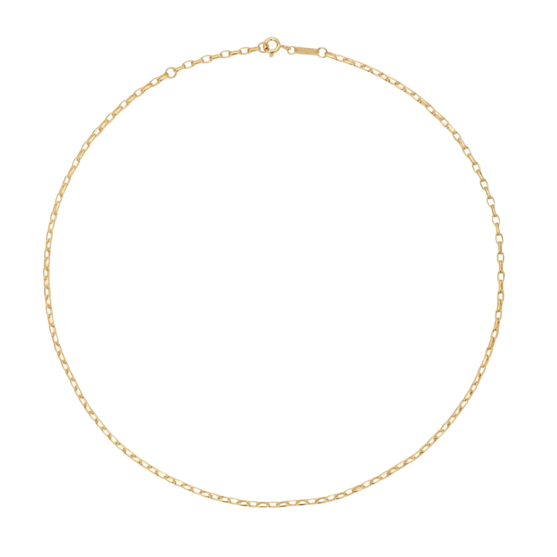 Adina Reyter 2mm Italian chain necklace 14k yellow gold dainty gold layering necklace minimalist necklace everyday fine jewelry meaningful jewelry gift Mama Bijoux Costa Mesa
