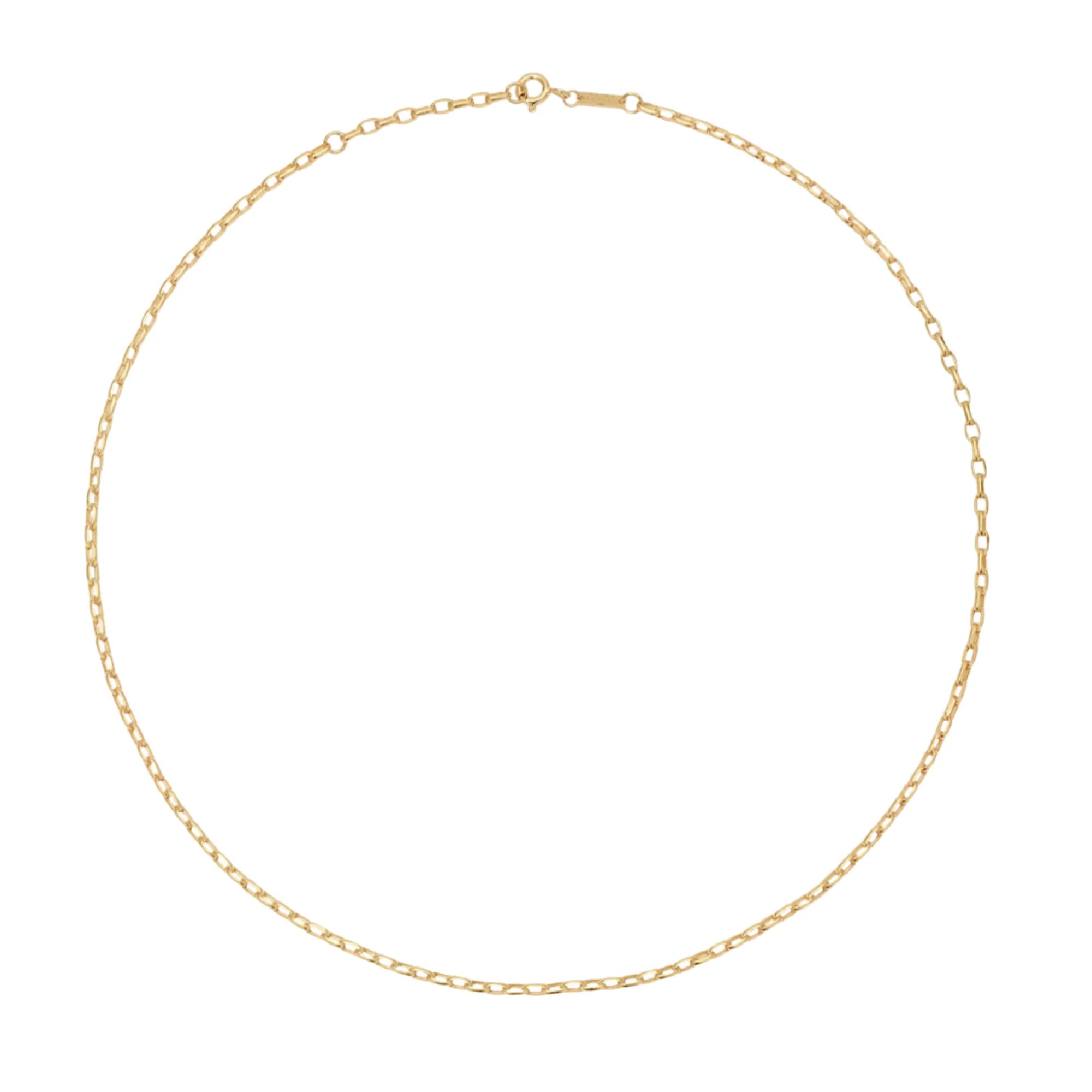 Adina Reyter 2mm Italian chain necklace 14k yellow gold dainty gold layering necklace minimalist necklace everyday fine jewelry meaningful jewelry gift Mama Bijoux Costa Mesa