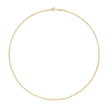 Adina Reyter 2mm Italian chain necklace 14k yellow gold dainty gold layering necklace minimalist necklace everyday fine jewelry meaningful jewelry gift Mama Bijoux Costa Mesa