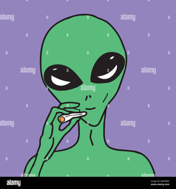 Alien smoking a joint vector illustration Stock Vector Image & Art