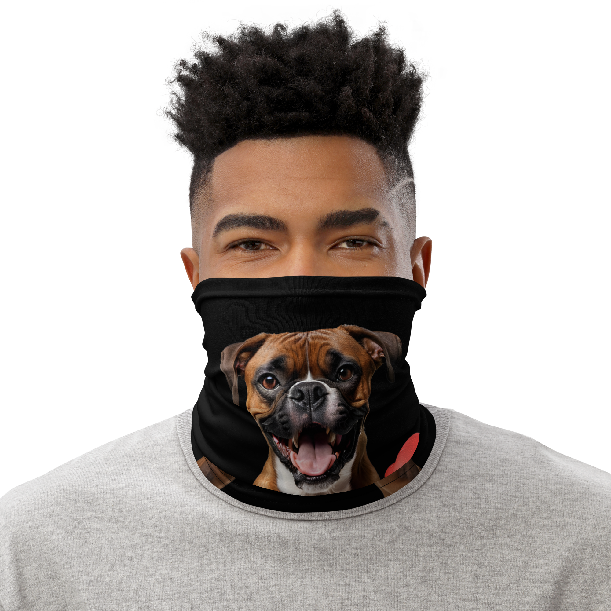 Boxer Boxing Black Face Mask & Neck Gaiter