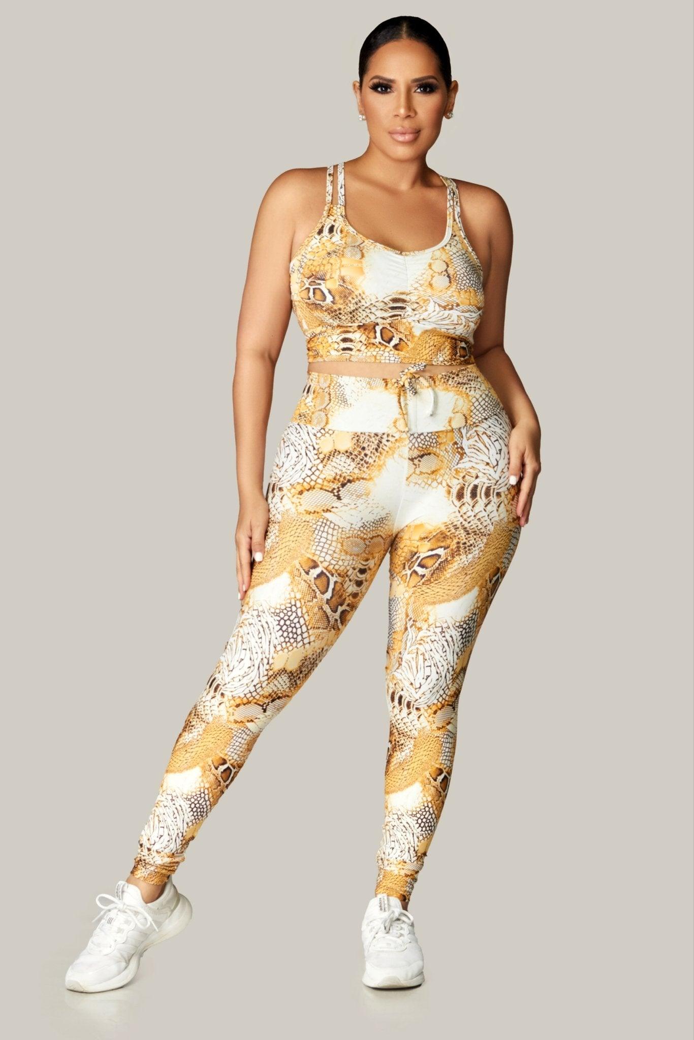 Arya High-Waisted Leggings and Sport Bra Set - MY SEXY STYLES