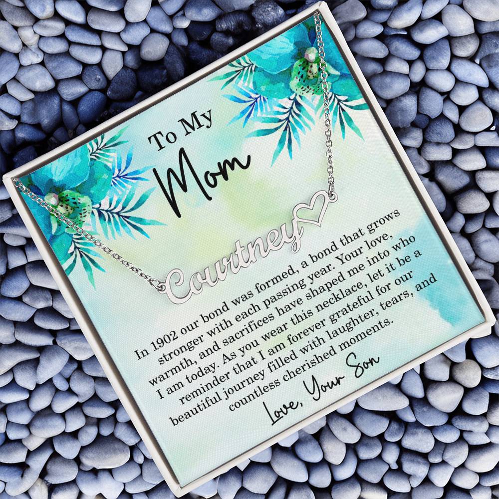 Mom Est 1902 Gift Ideas - Personalized Mothers Day Necklace - Custom Mom Jewelry - To My Mom Necklace from Son