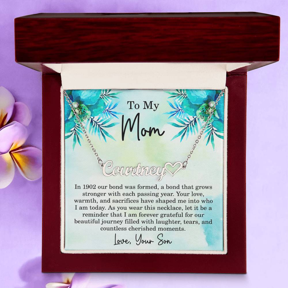 Mom Est 1902 Gift Ideas - Personalized Mothers Day Necklace - Custom Mom Jewelry - To My Mom Necklace from Son
