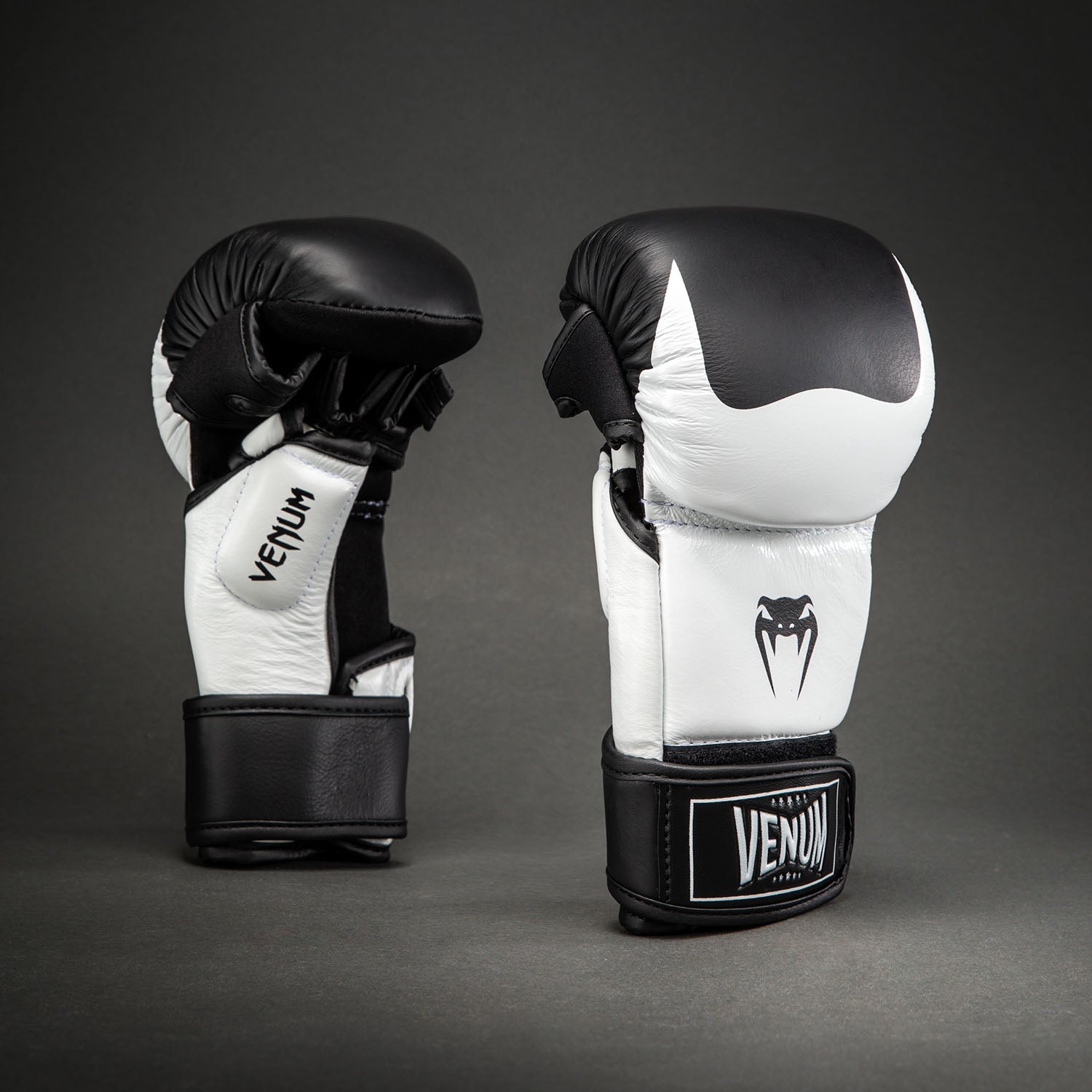 Venum Attack 2.0 Sparring Gloves Leather - Black/White