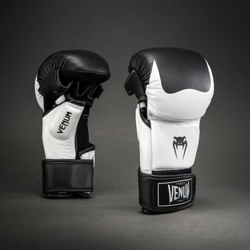 Venum Attack 2.0 Sparring Gloves Leather - Black/White