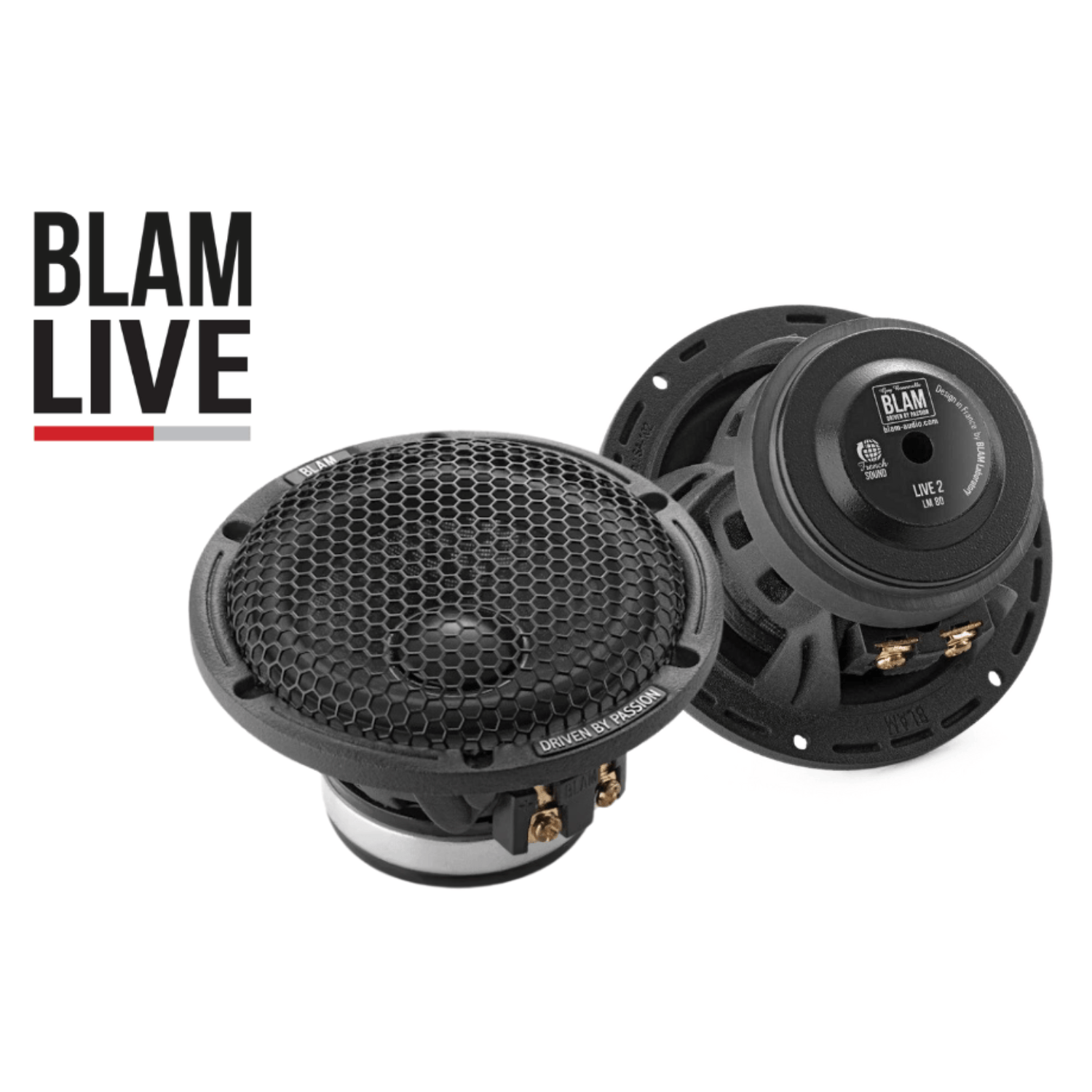 BLAM Car Speakers BLAM LIVE BL-LM80 80mm (3") High End 100W Mid-Range Car Audio Speakers (PAIR)