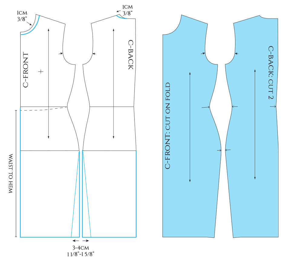 Quick Pattern Alterations with the Basic Bodice Block for Knit Fabrics