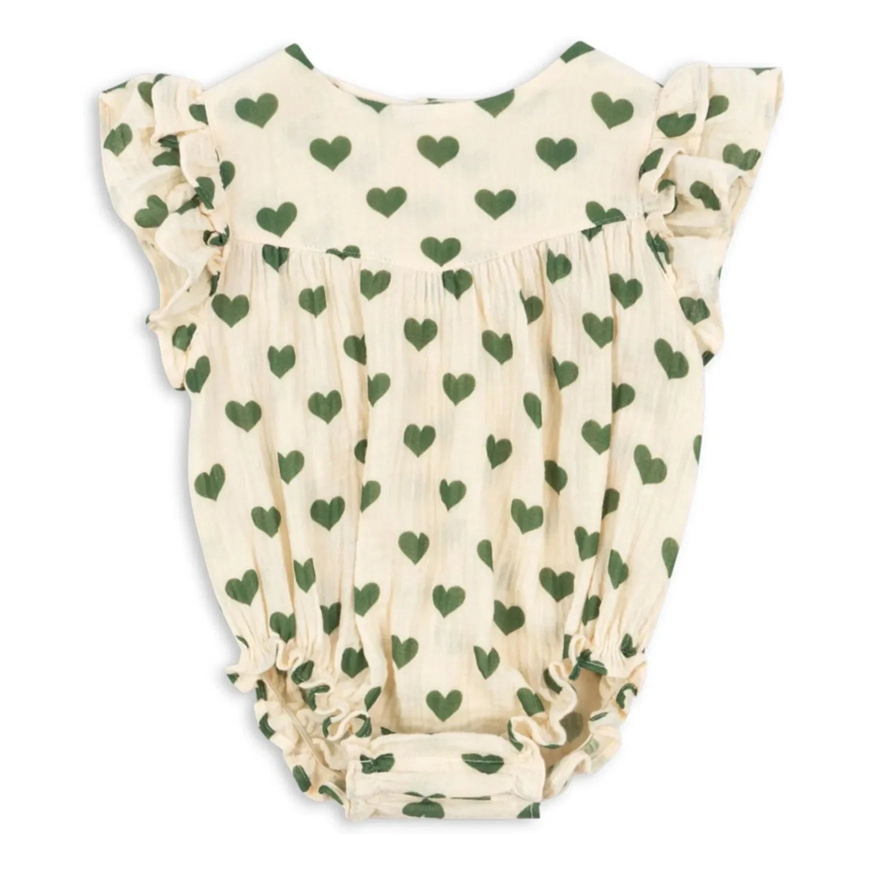 Konges Sløjd - Coco Hearts Overall aus Bio-Baumwolle | Ecru
