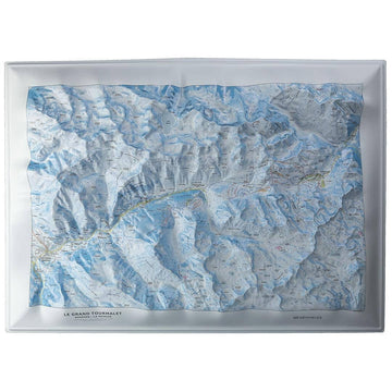 Carte en relief - Domaine Le Grand Tourmalet, Barèges, la Mongie - 70 x 50 x 7,5 cm | Dénivelés Editions carte en relief Dénivelés Editions Default Title