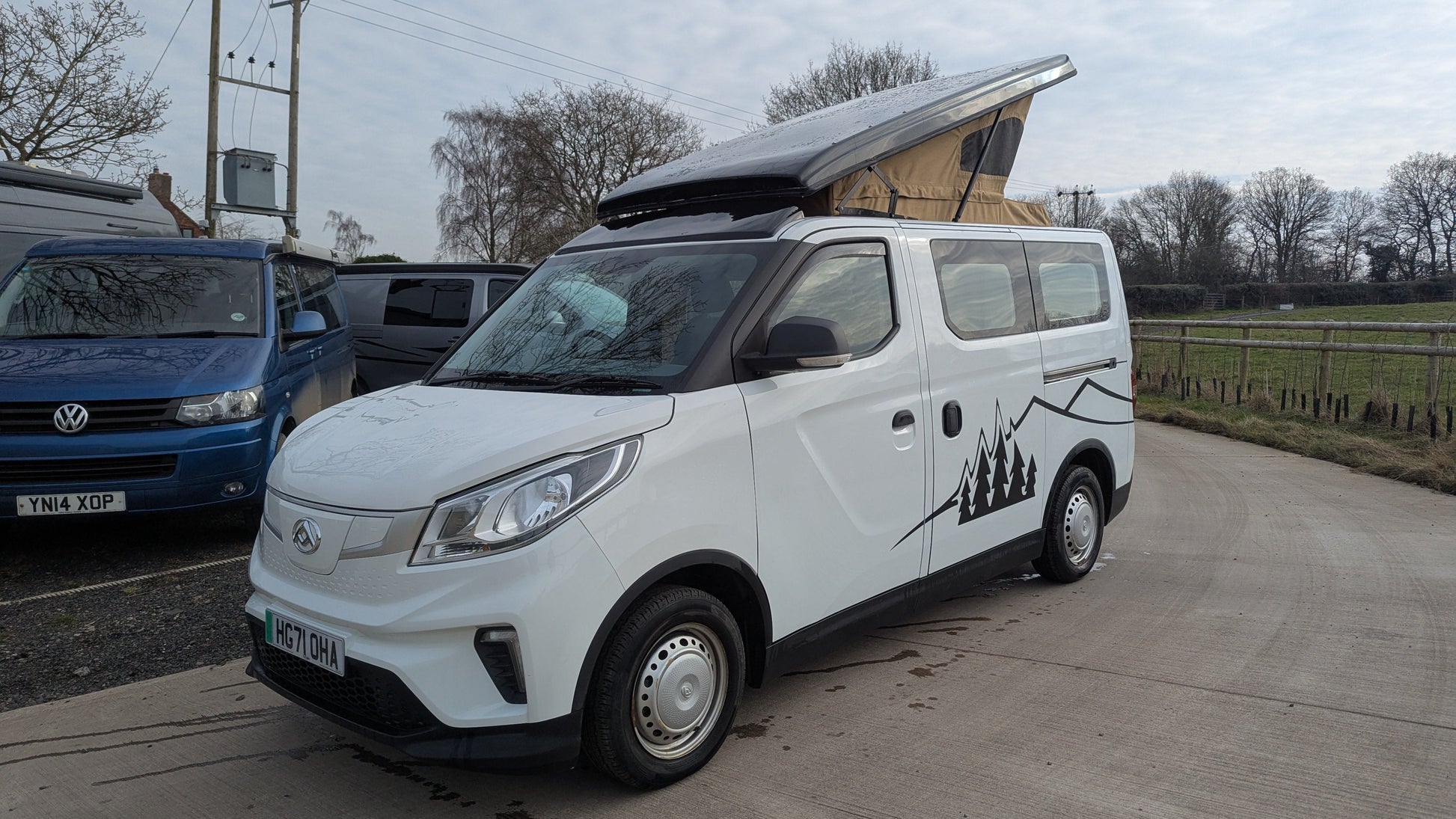 CCCAMPERS Kinlet electric campervan conversion on SAIC Maxus eDeliver 3 chassis. Zero-emission, M1-tested, IMI EV trained build.