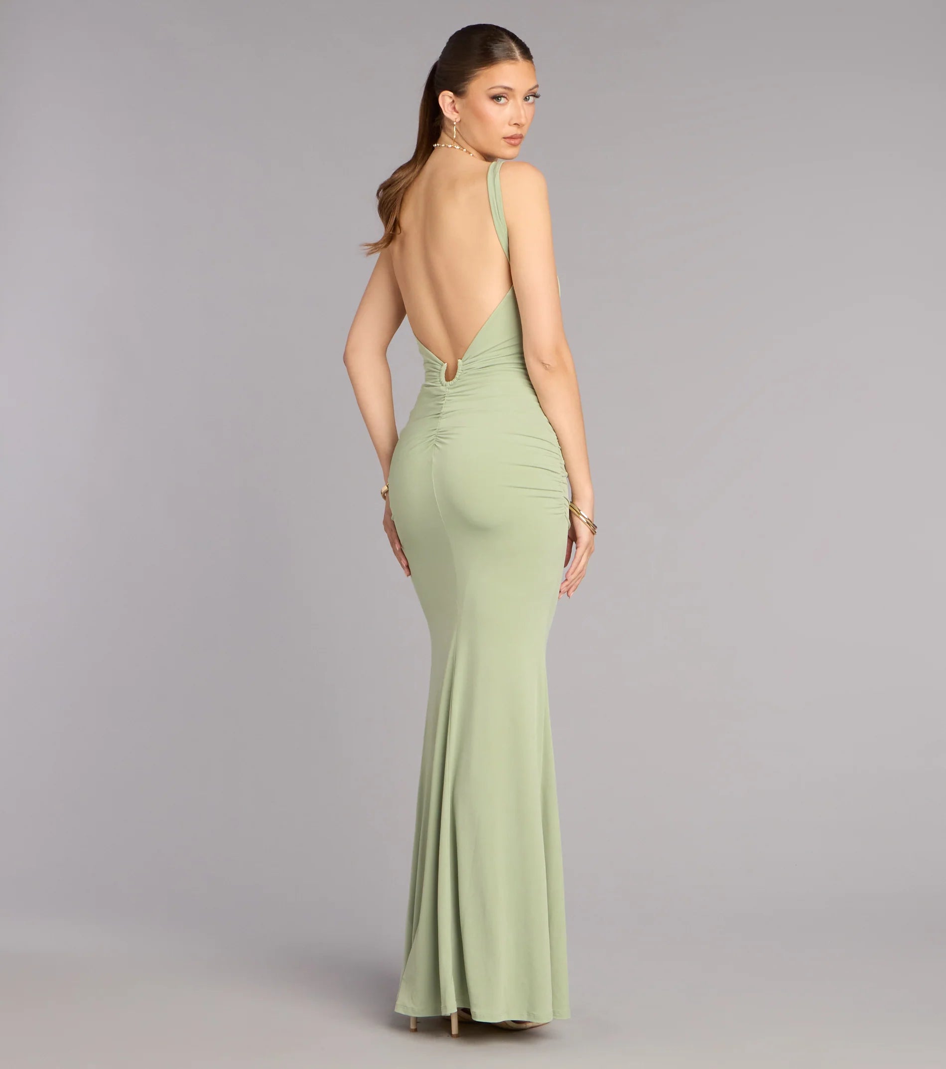 Zooey Open Back Mermaid Formal Dress