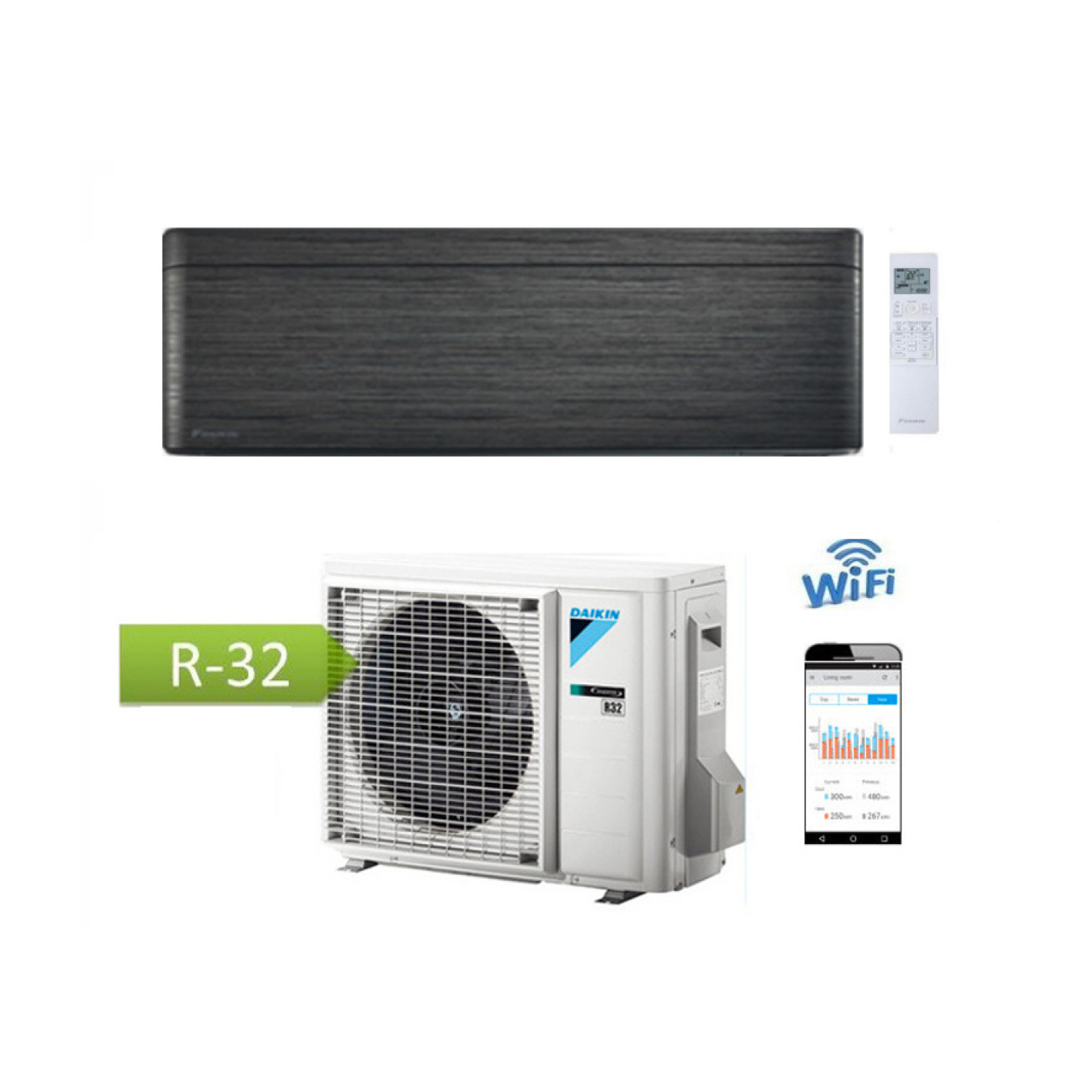 Climatizzatore Condizionatore Daikin Bluevolution Inverter Stylish Blackwood 15000 Btu WI-fi A++ R-32 FxtA42bt