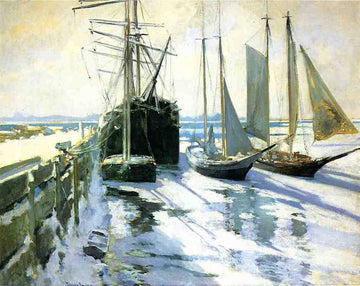 John Henry Twachtman Connecticut Shore, Winter 1893 Fine Art Print