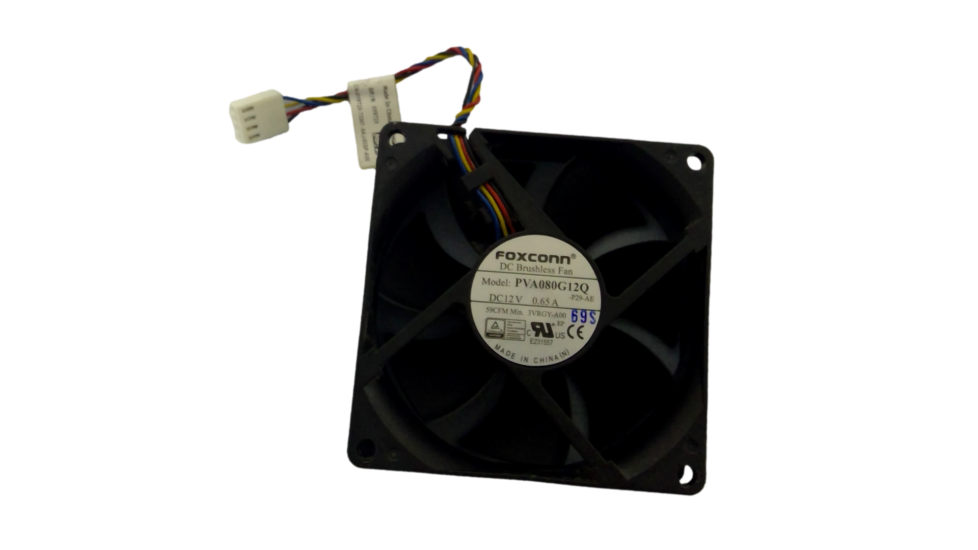 FoxConn DC Brushless Fan PVA080G12Q 12V 0.65A 3VRGY-A00 4PIN Cooling Fan