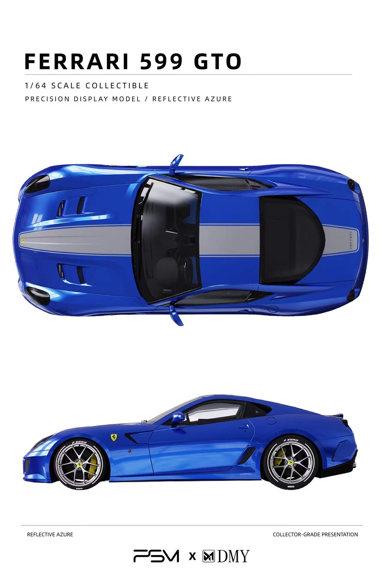 [Preorder] PSM x DMY 1:64 Ferrari 599GTO (2 Colours)