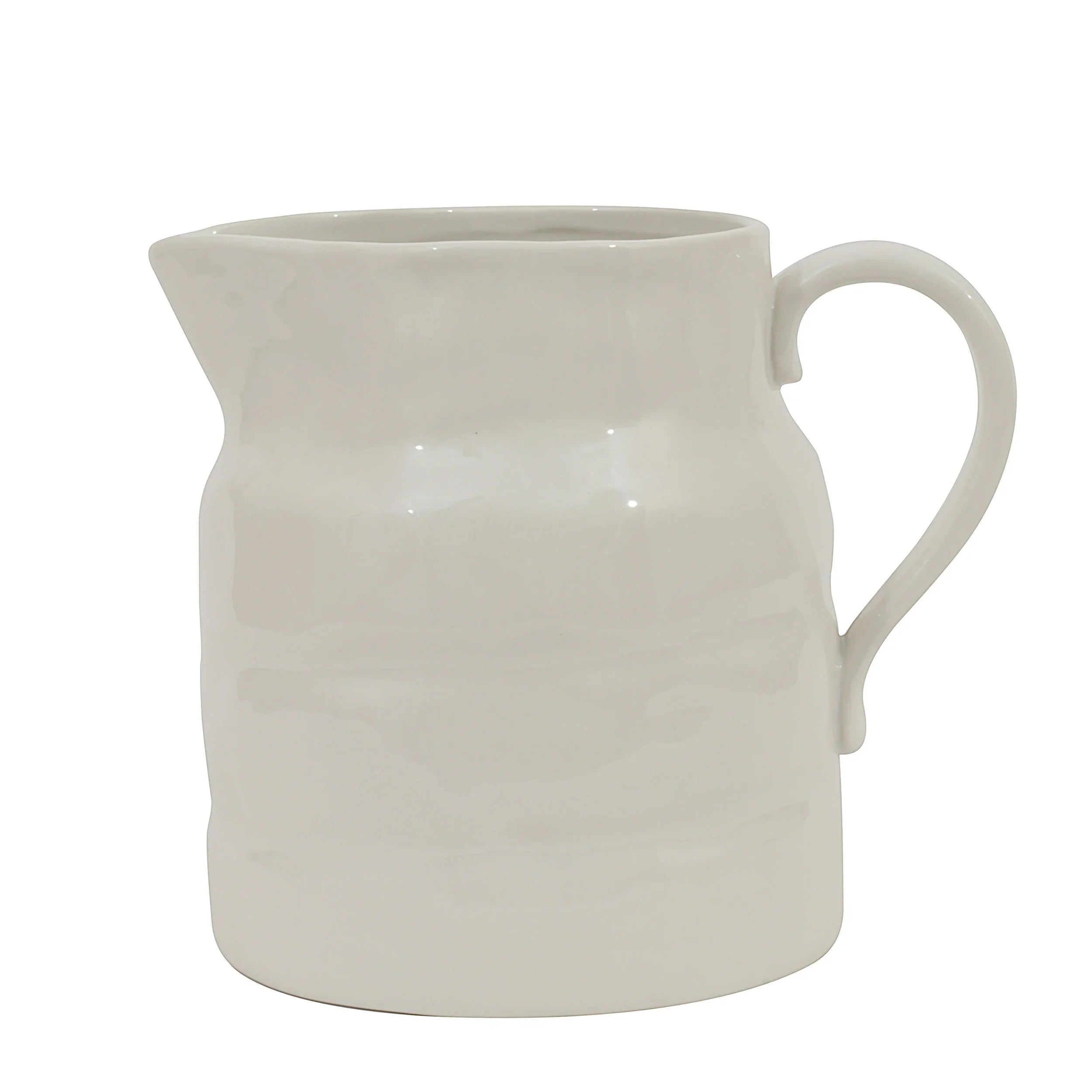 Stoneware Vintage Reproduction Pitcher | White