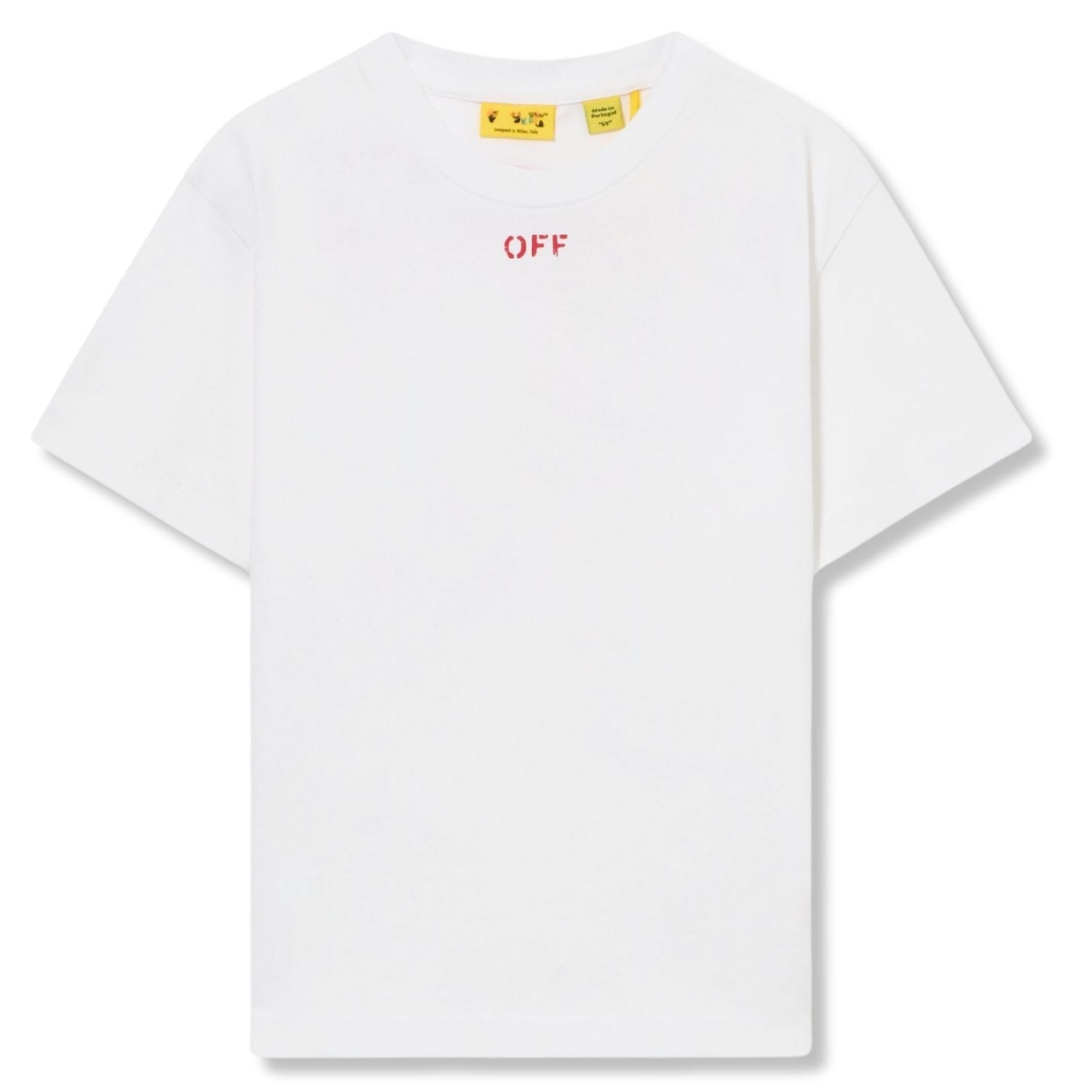 Boys White Back Arrow Print T-Shirts
