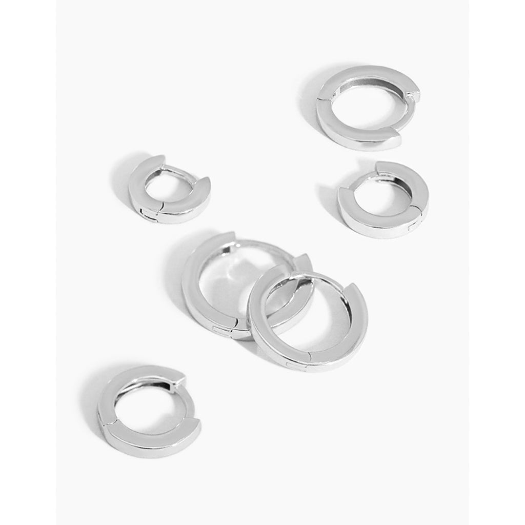 Anka Silver Hoop Huggies