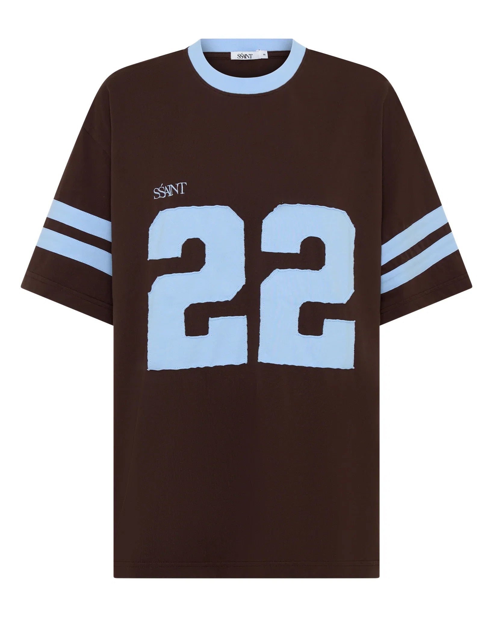 SSAINT |  22 MOTION TEE - POWDER BLUE & ESPRESSO