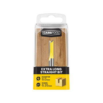 Carbitool TCT XL Extra Long Straight Router Bit - 6mm