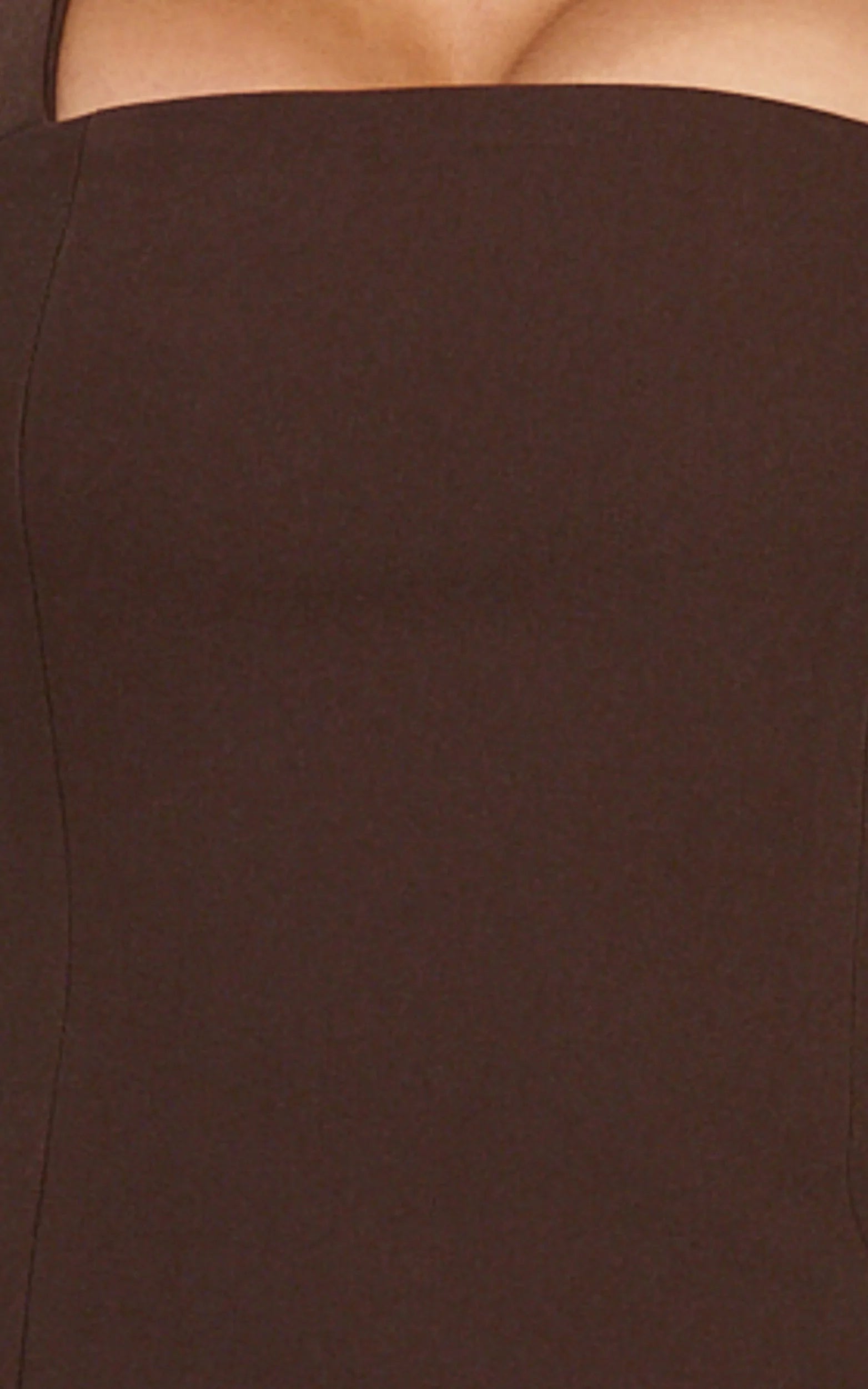 Tyler Top - Adjustable Halter Fitted Top in Chocolate