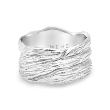 Roots ring bands look like branches or a branches ring made in certified recycled gold by WEND Jewelry