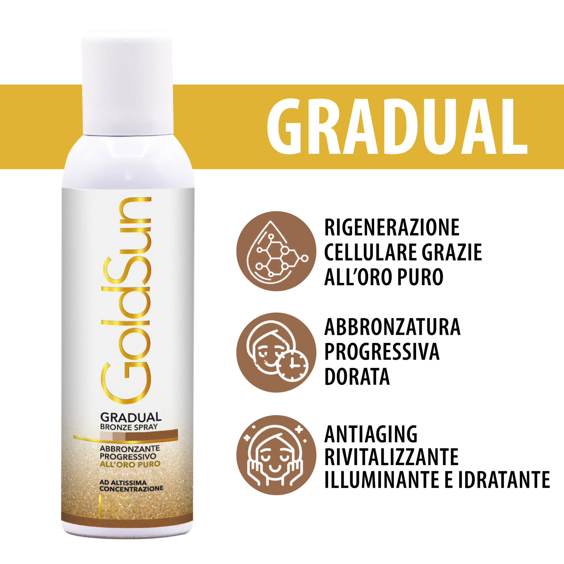 GRATIS - Goldsun Gradual bronze - spray 150ml - immagine prodotto Biomed