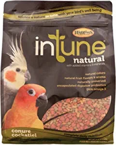 Higgins Intune Natural Conure and Cockatiel Bird Food - 40 Lbs