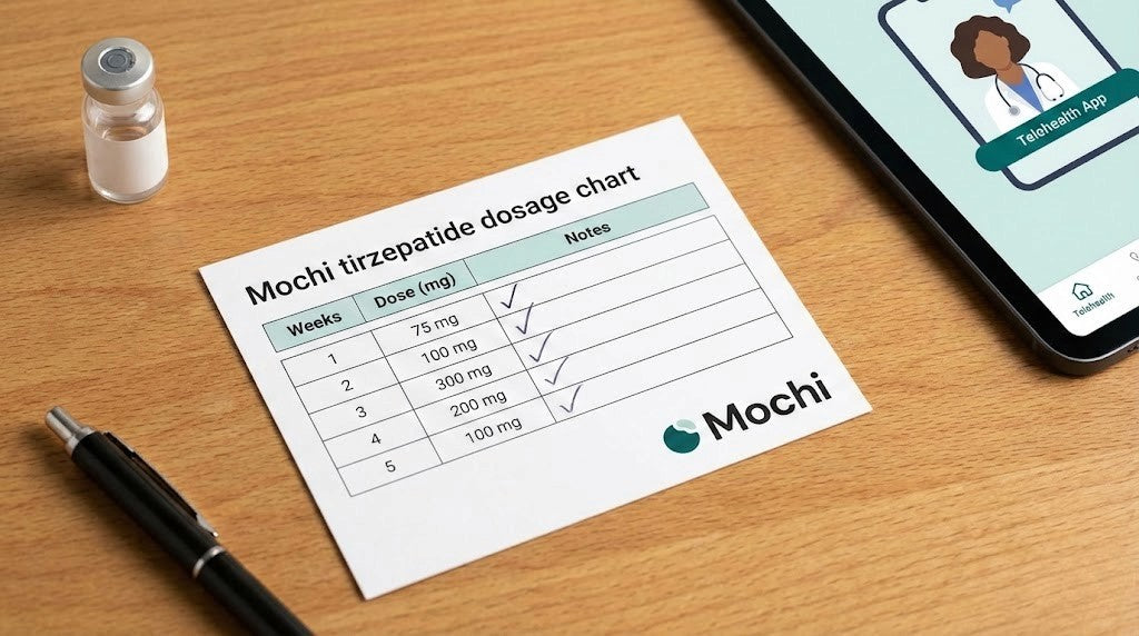 Mochi tirzepatide dosage chart: complete guide to concentrations, units, and dose escalation