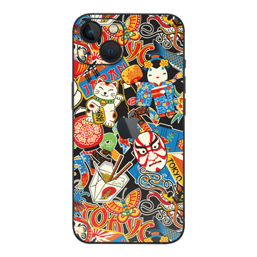 iPhone 15 Custom Printed SIGNATURE “Manga Tokyo Maneki” Japanese Art Skin Wrap Sticker Decal Cover Protector by QSKINZ | QSKINZ.COM