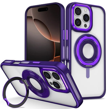 iPhone 16 ProMax Skin Feel Transparent Case w/ Silicone Ring Holder