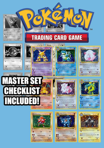 Complete BASE SET Pokemon TCG Printable Binder Placeholders W/ Completion List!