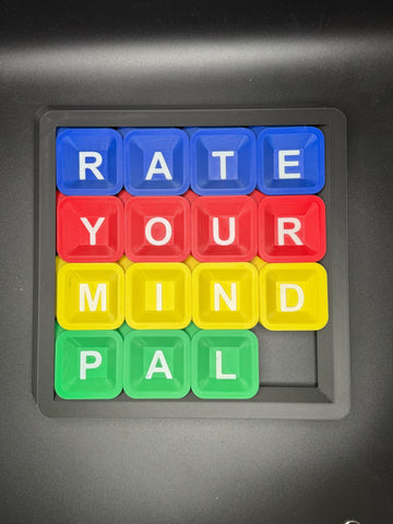 Rate Your Mind Pal Sliding Puzzle - 3D High Quality Print for Endless Fun - Perfect Gift for Teachers, Students & Puzzle Lovers