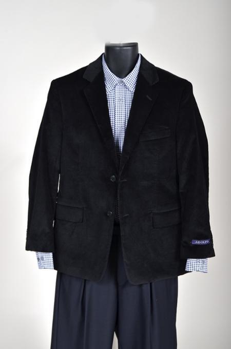 Mens Corduroy Black Blazer