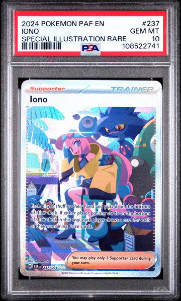 IONO | 2024 POKEMON PAF EN-PALDEAN FATES 237 | SPECIAL ILLUSTRATION RARE | PSA GEM MT 10 | CardsHQ