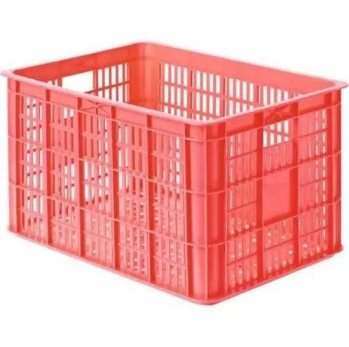 Basil Bicycle Crate Basket — Large (50L) / Recycled / Fluro Coral