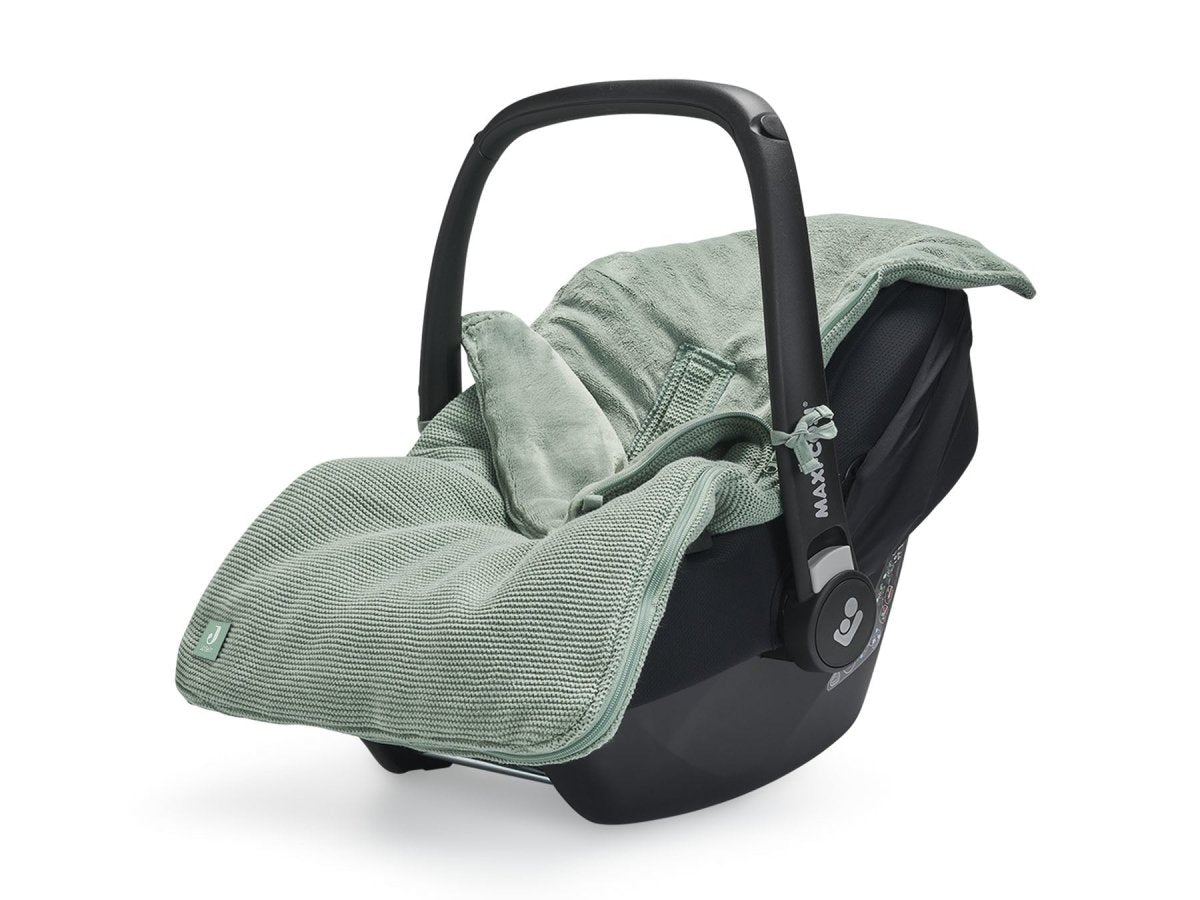 Jollein Voetenzak Autostoel Groep 0+ 3/5 Punts Basic Knit Forest Green koop je bij Babywinkel