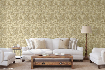 Kalina Garden Silver Taupe Boutique Floral Wallpaper by La Belle Maison