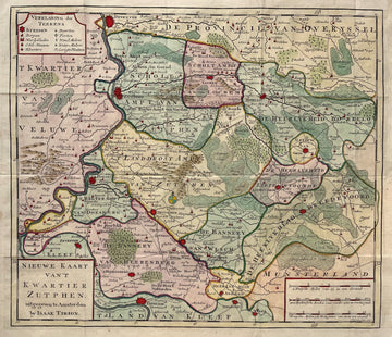 Gelderland kwartier Zutphen Achterhoek - I Tirion / J Keizer - 1741