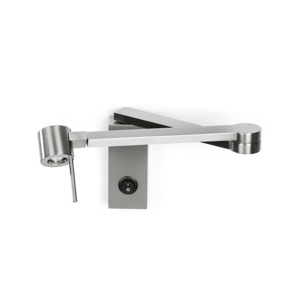 Lampa ścienna regulowana MANHATTAN srebrny – Contardi