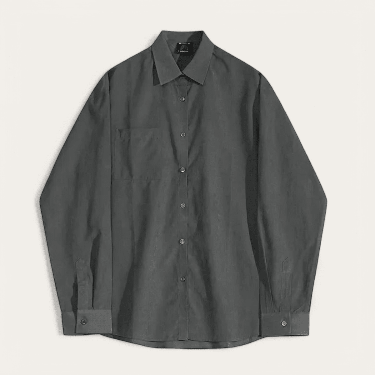 Loose fit Korean shirt casual business elegance - AntoniosClothing - Khaki