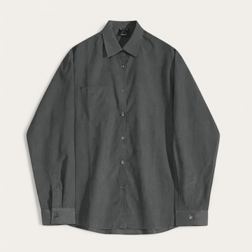 Loose fit Korean shirt casual business elegance - AntoniosClothing - Khaki