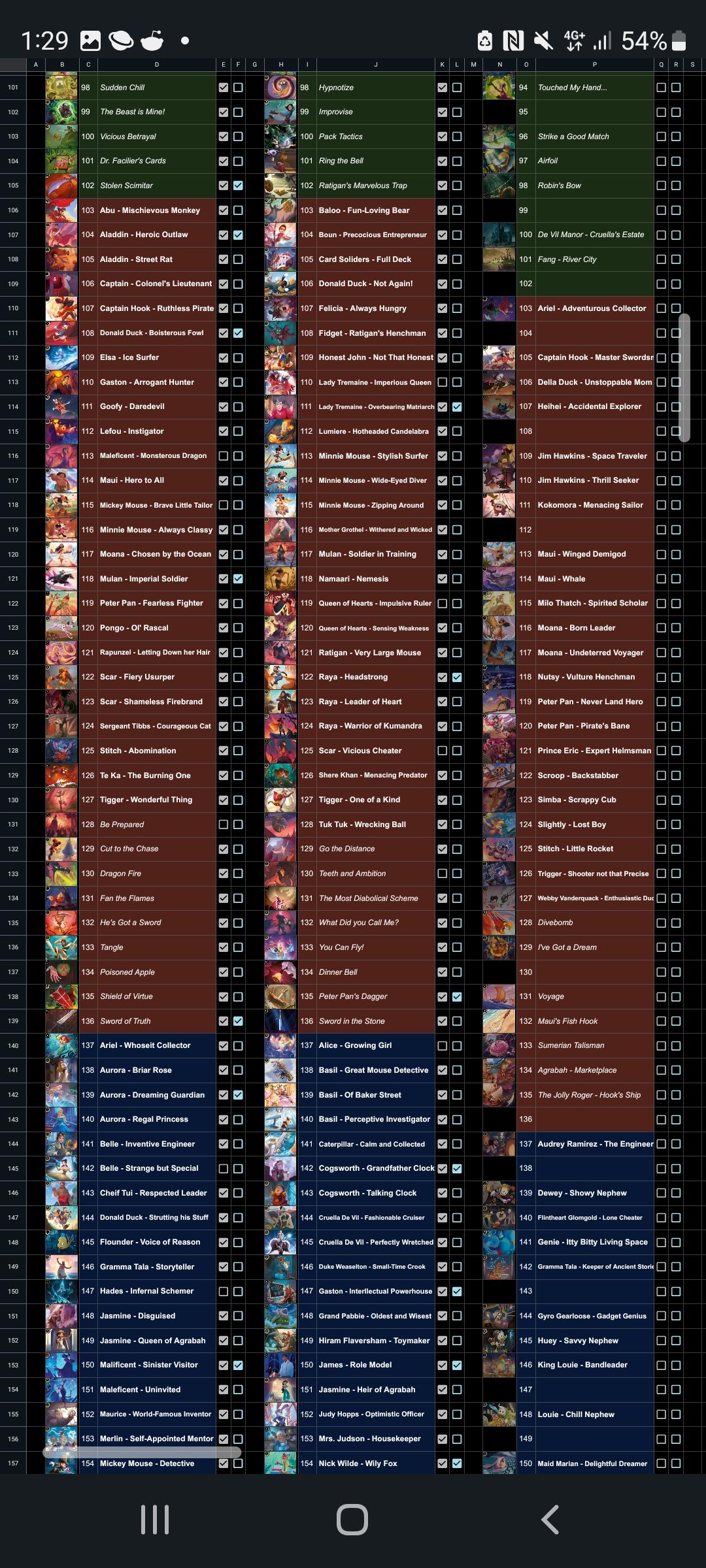 Lorcana Checklist